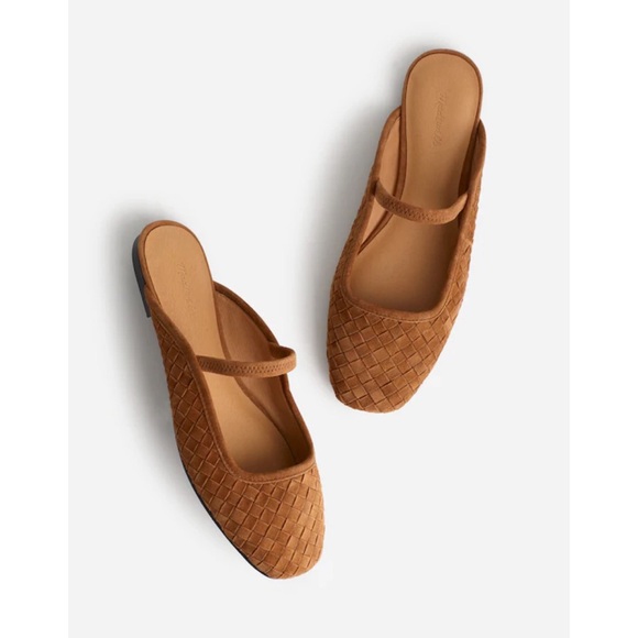 Madewell Shoes - Madewell The Greta Woven Suede Ballet Flat Mule Warm Hickory Size 5.5